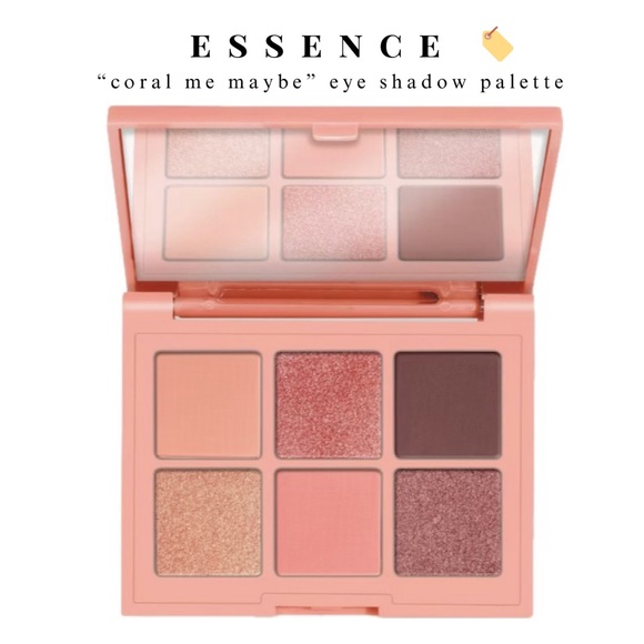 🏷️ Essence “Coral Me Maybe” set of 6 neutral glitter matte eye shadow palette - Picture 4 of 13